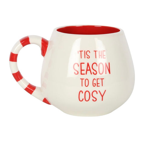 Weihnachtliche runde Tasse, Weihnachtsgeschenk, 