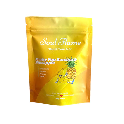 Fruity Fun Banana & Pineapple Wachs-Melts 40g, Soul Flame