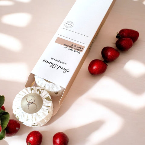 Sojawachs Melt Winter Berries von Soul Flame – Detailansicht mit winterlichen Beeren