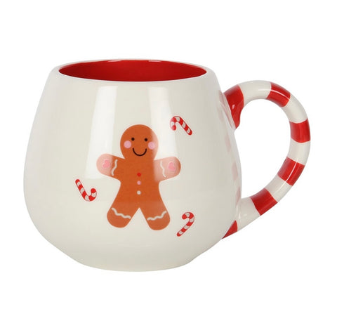 Weihnachtliche runde Tasse, Weihnachtsgeschenk, 