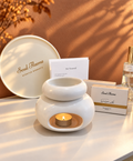 Memoria Duftlampe Set mit brennender Kerze und Wachs Melts – elegantes Geschenk von Soul Flame