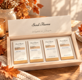 Soul Flame Herbst Duftset mit Amber Ritual, Velvet Pistachio, Gilded White Pumpkin und Sensual Cashmere