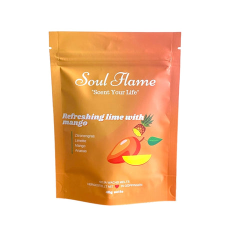 Refreshing lime with mango Wachs-Melts 40g, Soul Flame