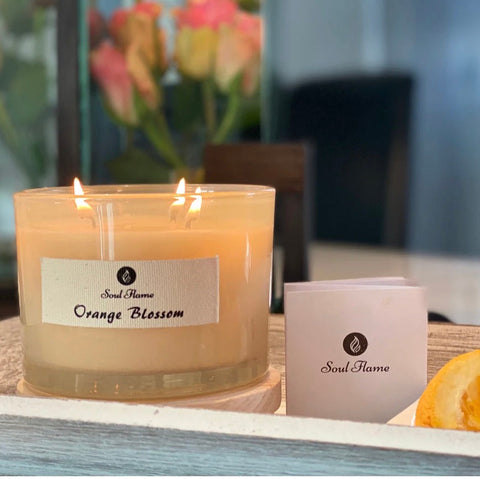 3-Docht Duftkerze Orange Blossom 350g von Soul Flame